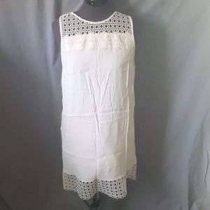 Blush Pink Crochet/Eyelet Shift Dress